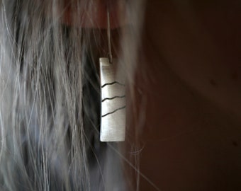 Elegant earrings «Sinus» - silver, handmade, jewellery manufactory Amelang&Lietz