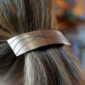 Hair clip «Sinus» - elegant clip made of nickel silver, handmade, jewelry manufacturer Amelang&Lietz