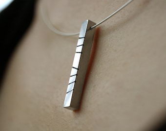Necklace «Line//Code» - Necklace - Neckpiece - Choker - Silver with enamel, handmade, jewelry manufactory Amelang&Lietz