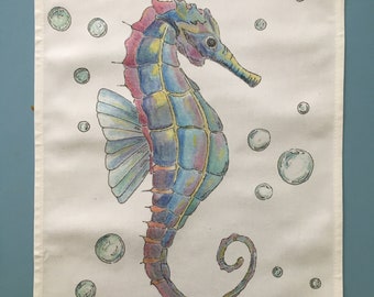 Sea horse Polycotton Towel