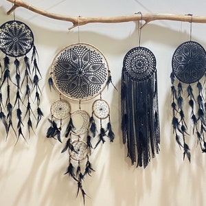 Set black Dreamcatcher haloloween decoration, spooky festival, halloween decor, bedroom ash dreamcatcher, pretty dreamcatcher