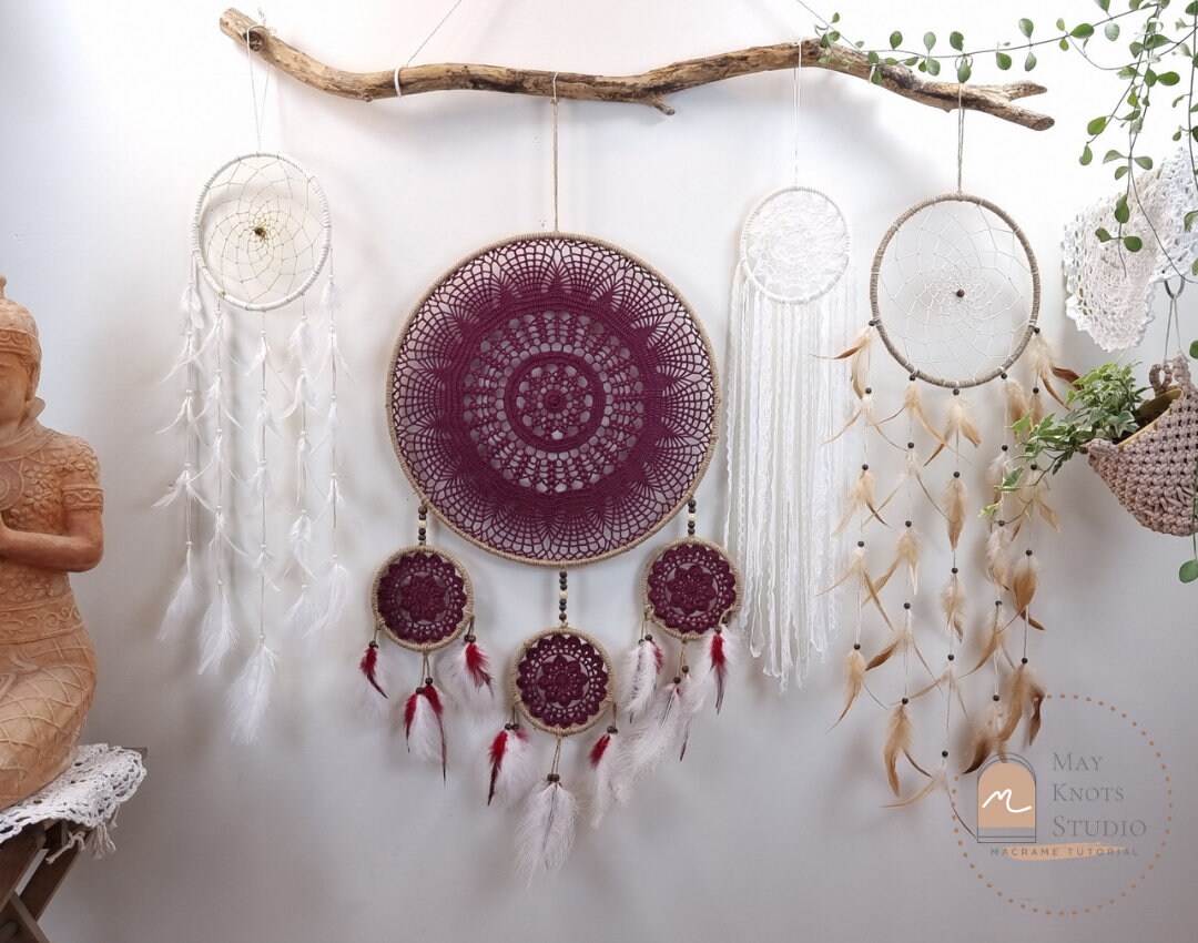 Large Dreamcatchers Over Bed Wall Decor Dreamcatcher Wall Etsy