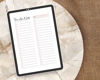 Minimalist To Do List | Printable Checklist (Digital Download)