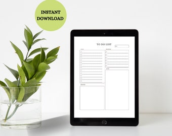 Minimal To Do List | Printable, Editable (Digital Download)