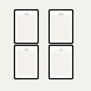Monthly to do list | January to May to do list | Minimal to do list | Digital to do list | Printable | Editable to do list