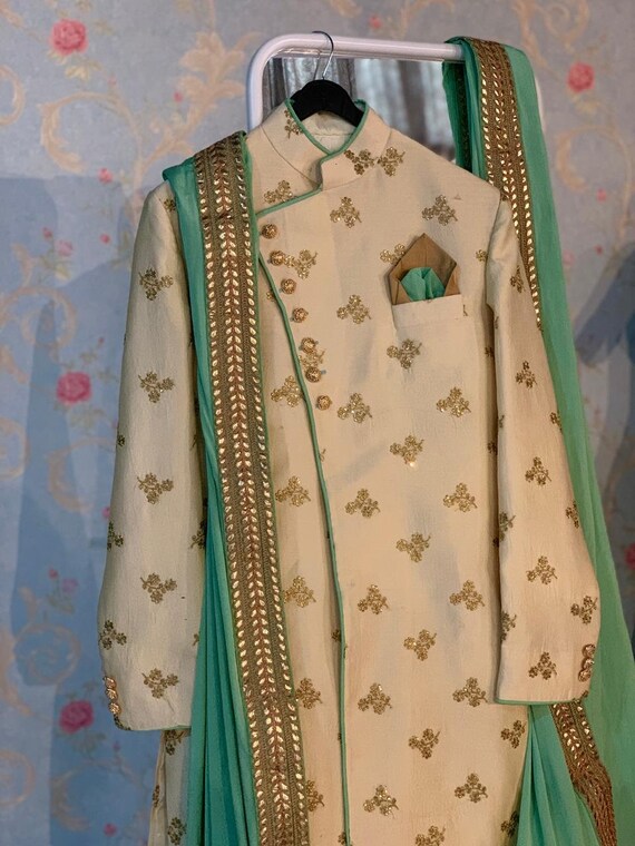 Custom Made Wedding Wear Indian Sherwani Men S Wedding Etsy