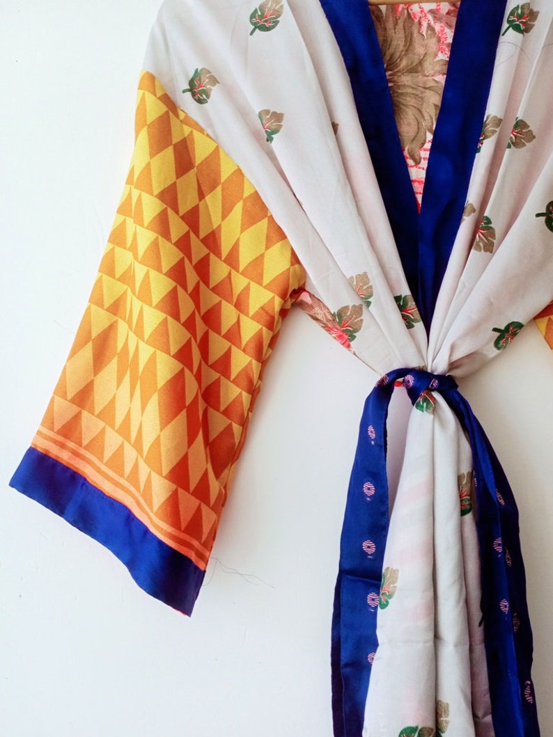 Silk Kimono Robe,Double pocket,Beach dress,Dressing gown,Vintage kimono,Bridesmaid robes,Boho,Bridal Robe,gifts Kimono Dragon At-221