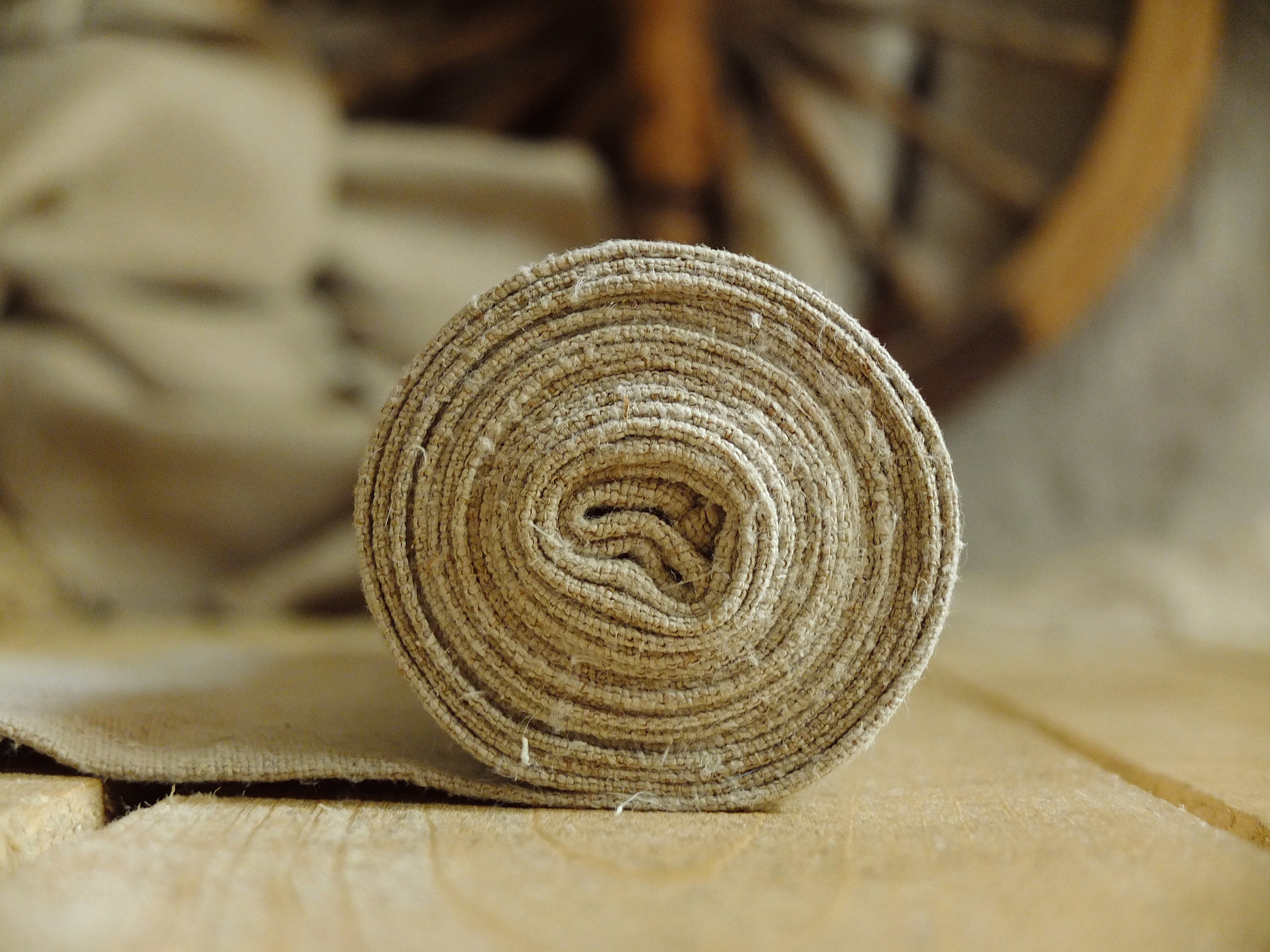 2.6yds/20.5 homespun hemp canvas fabric antique Etsy