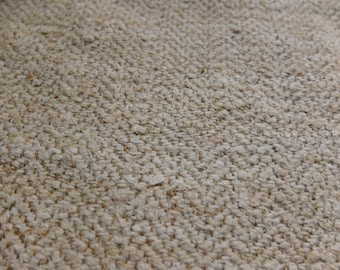 78"/61" antique pure hemp rug, handwoven herringbone weave matting, vintage old heavy country rag rug