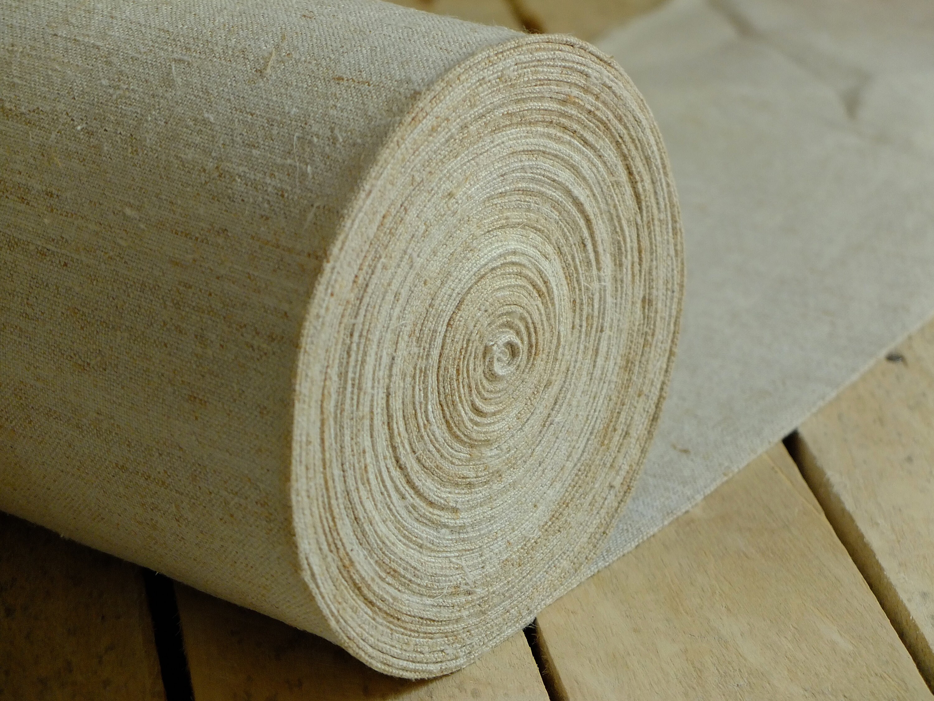 Handwoven hemp cotton fabric by the yard rustic homespun Etsy