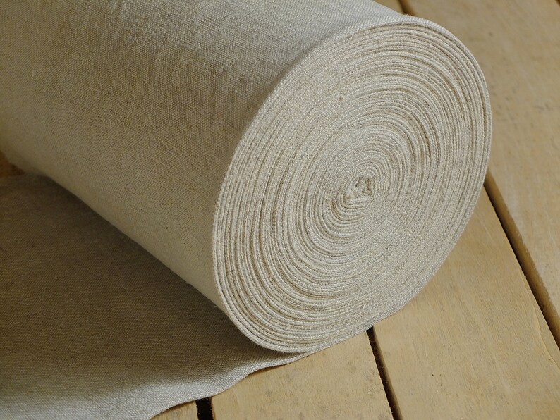 Homespun flax linen fabric by the yard handwoven heavy linen Etsy