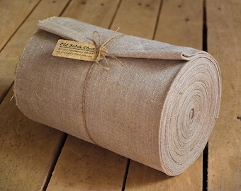 2 yards Rustic Linen Antique Flax Old Organic Natural Handwoven Homespun Fabric 