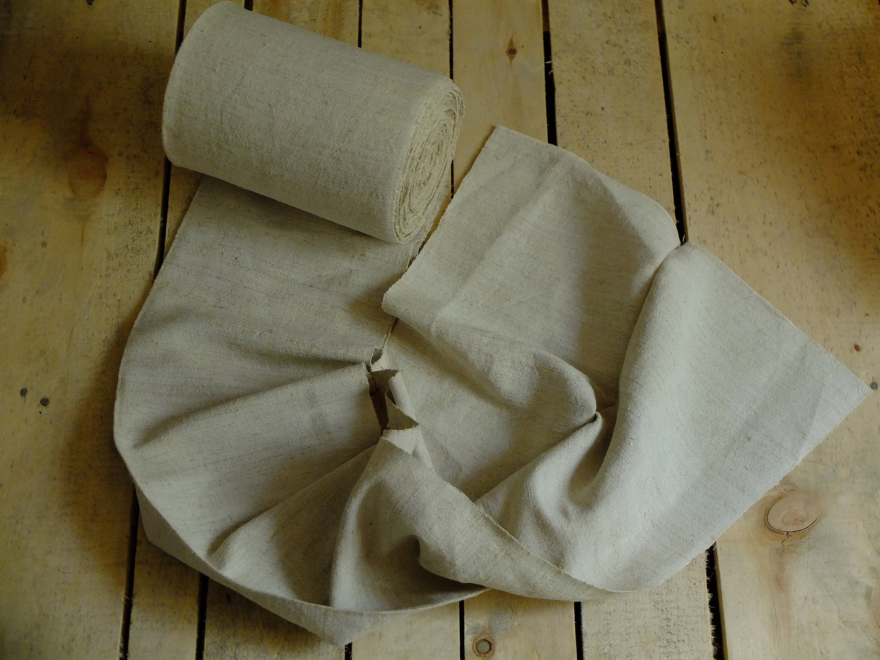 Handwoven hemp cotton fabric by the yard rustic homespun Etsy