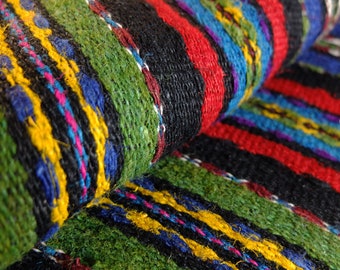 4.54yds/33.5" antique homespun rag rug, vintage striped hemp runner, rustic handwoven farmhouse stair runner