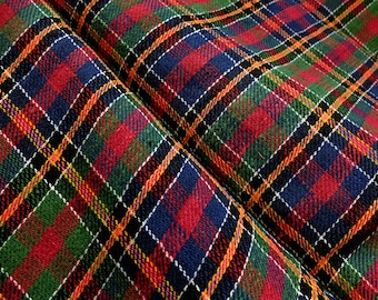 103"/55" country plant dyed hemp sheet, colorful check handwoven rag rug, cottage style covering, homespun hemp cloth