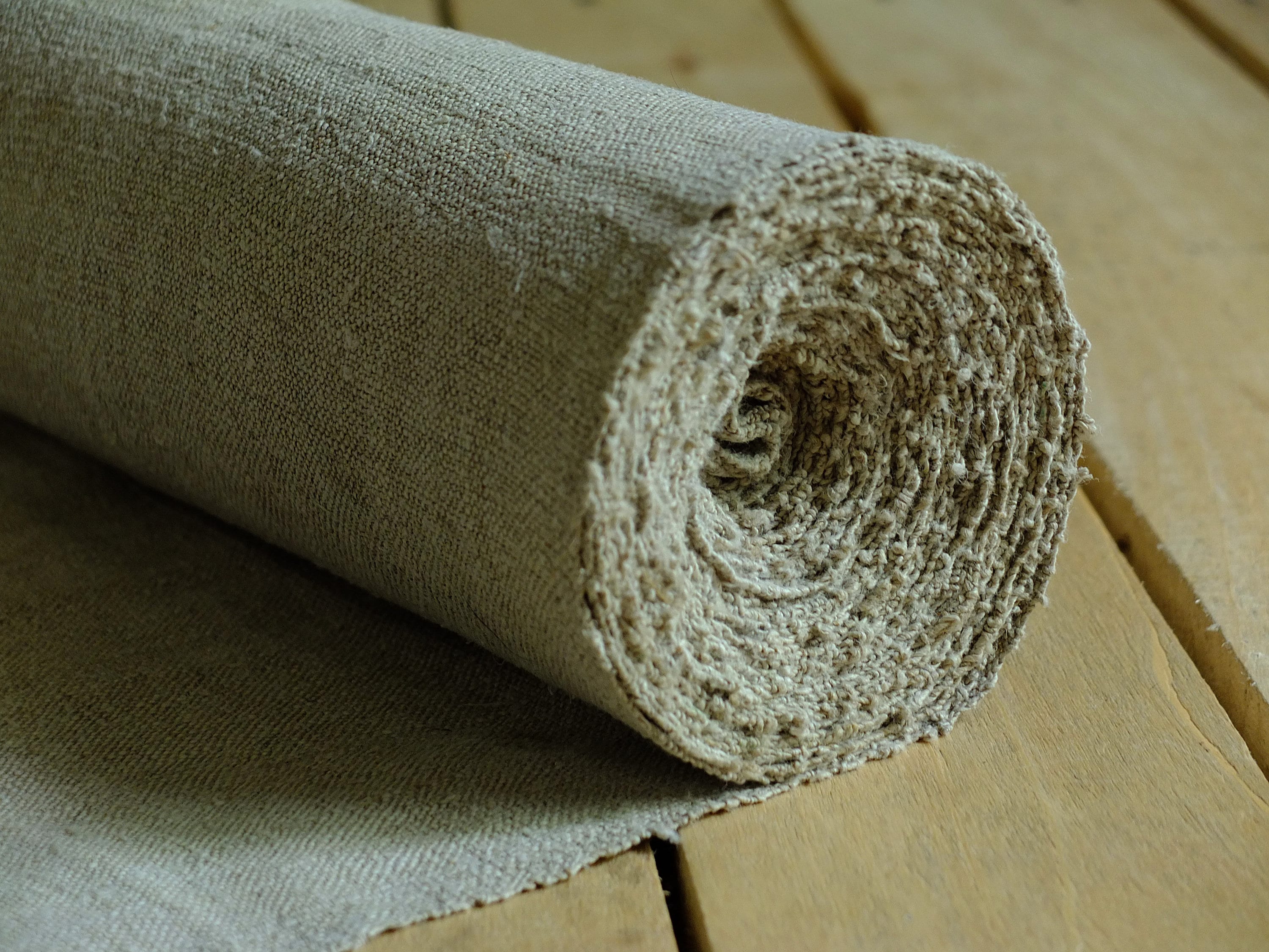 Vintage hemp linen by the yard antique raw hemp fabric Etsy