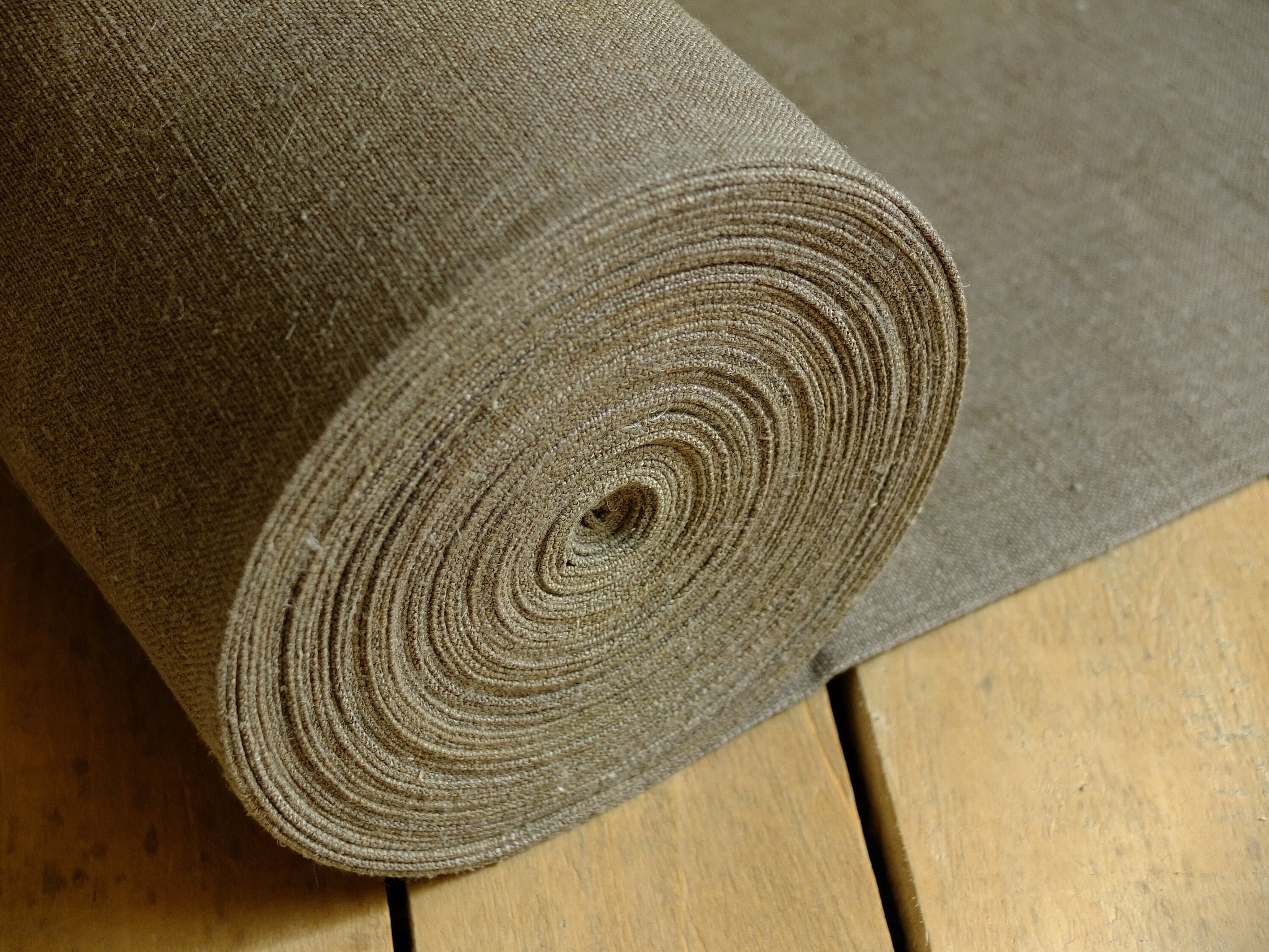 Hand woven linen cloth by the yard primitive country fabric Etsy