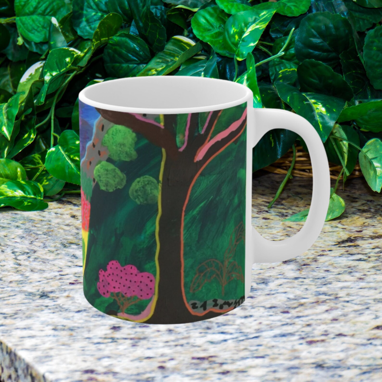 Magical Oasis coffee mug coffee cup original art mug Etsy