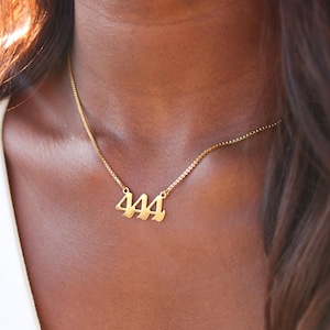 Aura Necklace | Angel Number 111 222 333, Lucky Number Pendant, Spiritual Jewelry, Gift for Women, Numerology, Meaningful