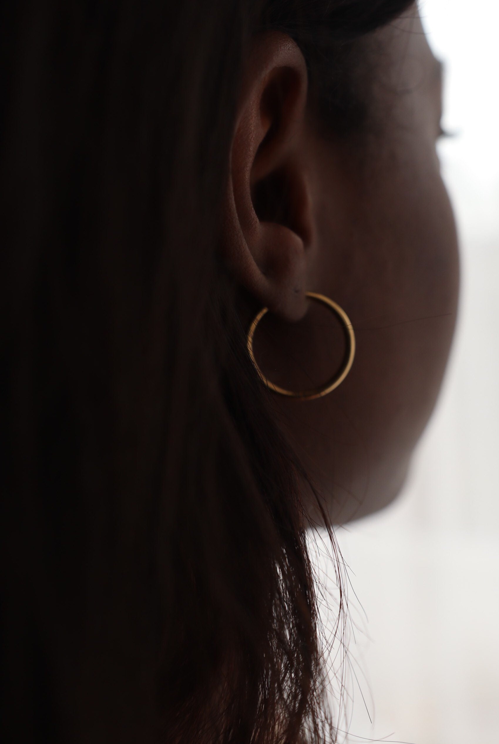 blank earrings Silver basic Earrings minimal jewelry Gold Mini Hoops thick Stainless Steel Earrings trendy dainty • Bold Earrings