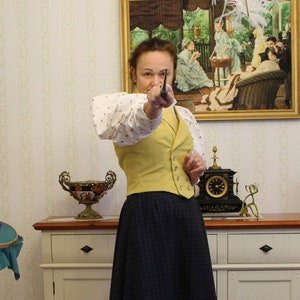 Vest for Victorian witch outfit various colors wool or cotton