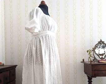 Empire dress wedding dress cotton ball gown Jane Austen