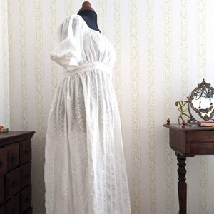 Empire dress, wedding dress, cotton, ball gown, Jane Austen