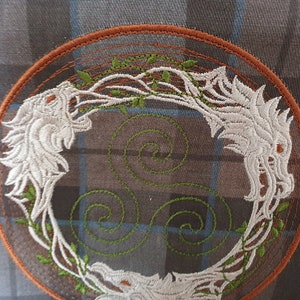 Sac pour marché médiéval en coton avec broderie style Viking et doublure en denim image 4