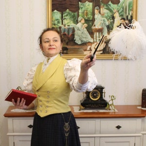 Blouse voor Victoriaanse heksenoutfits of steampunk-outfits