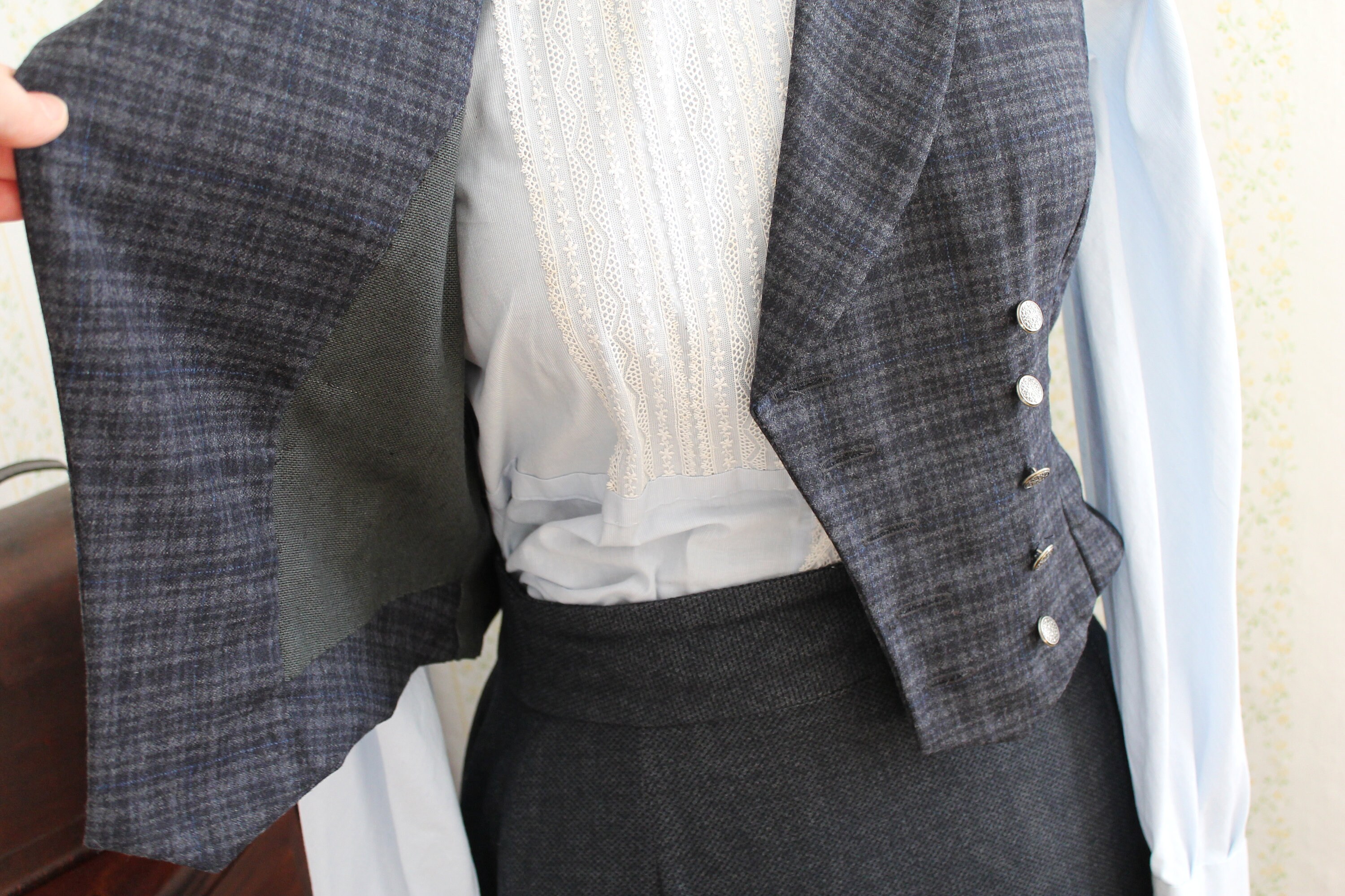 1890s Ladies Vest Belle Epoque Sufragette Wool or Wool Blend