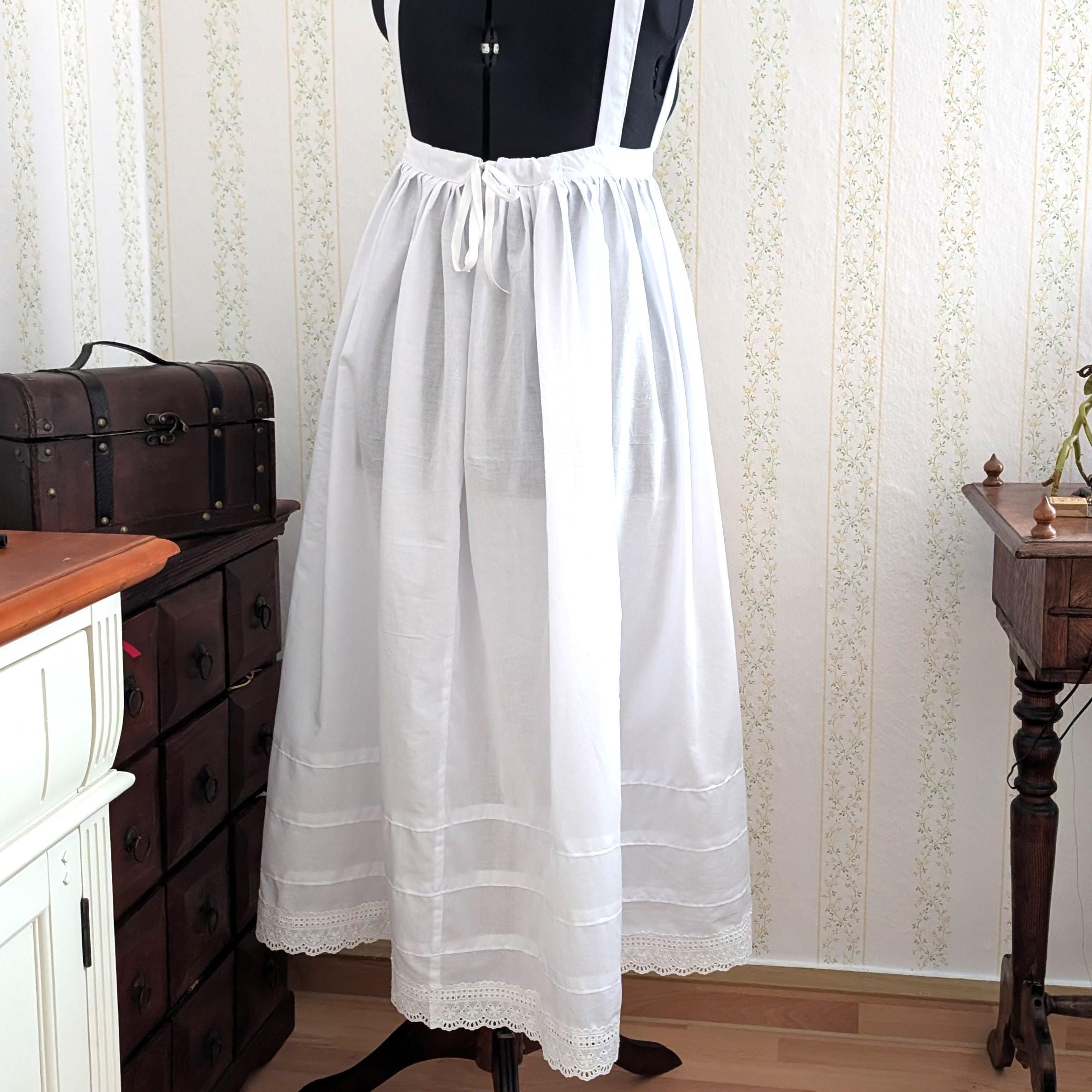 Regency Petticoat pure cotton underskirt with straps for all dresses in the style of Jane Austen
