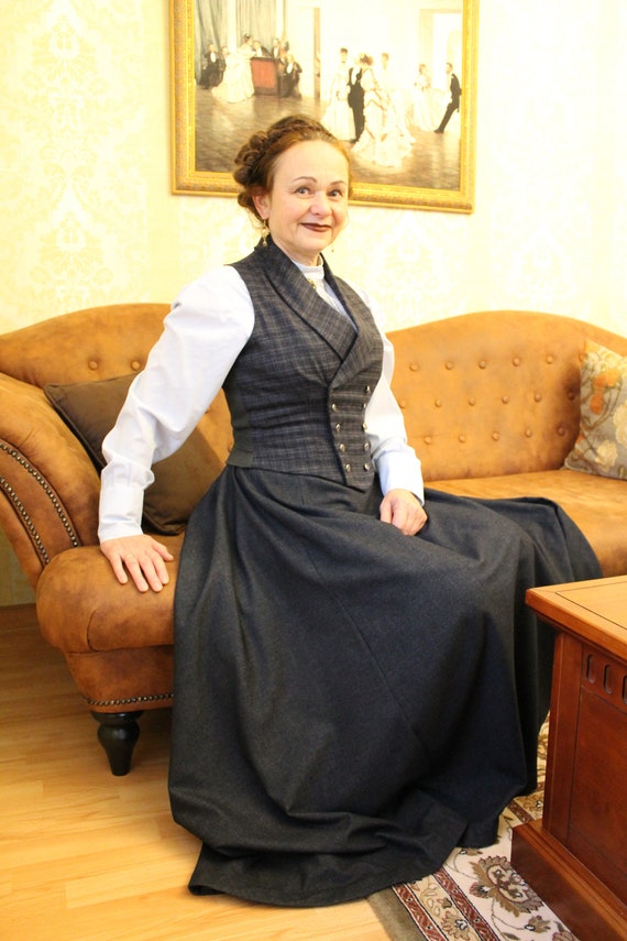 1890s Ladies Vest Belle Epoque Sufragette Wool or Wool Blend