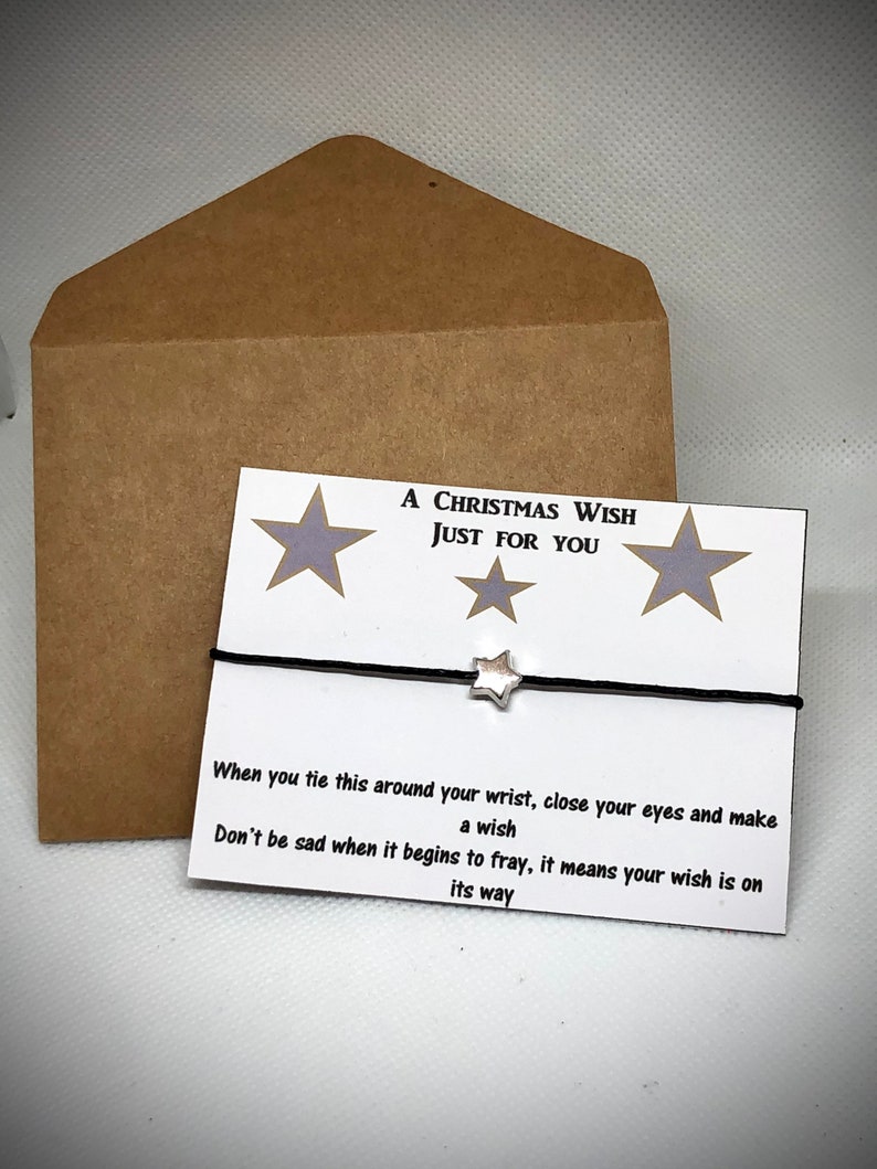Christmas wish bracelet gift Mum daughter friend teacher key worker childminder star