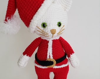 Christmas Cat, cute cat, doll, plush READY TO SHIP