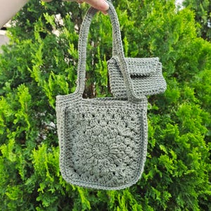 Bolso de crochet Smokey Grandma Sunburst para uso diario con billetera / LISTO PARA ENVIAR
