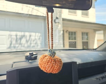 Amigurumi Fall Burnt Orange Heather Pumpkin Crochet Plushies | Keychains | Car Accessories | READY TO SHIP