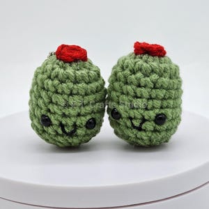Amigurumi Cute Green Olive Crochet Plushies | Keychains | READY TO SHIP