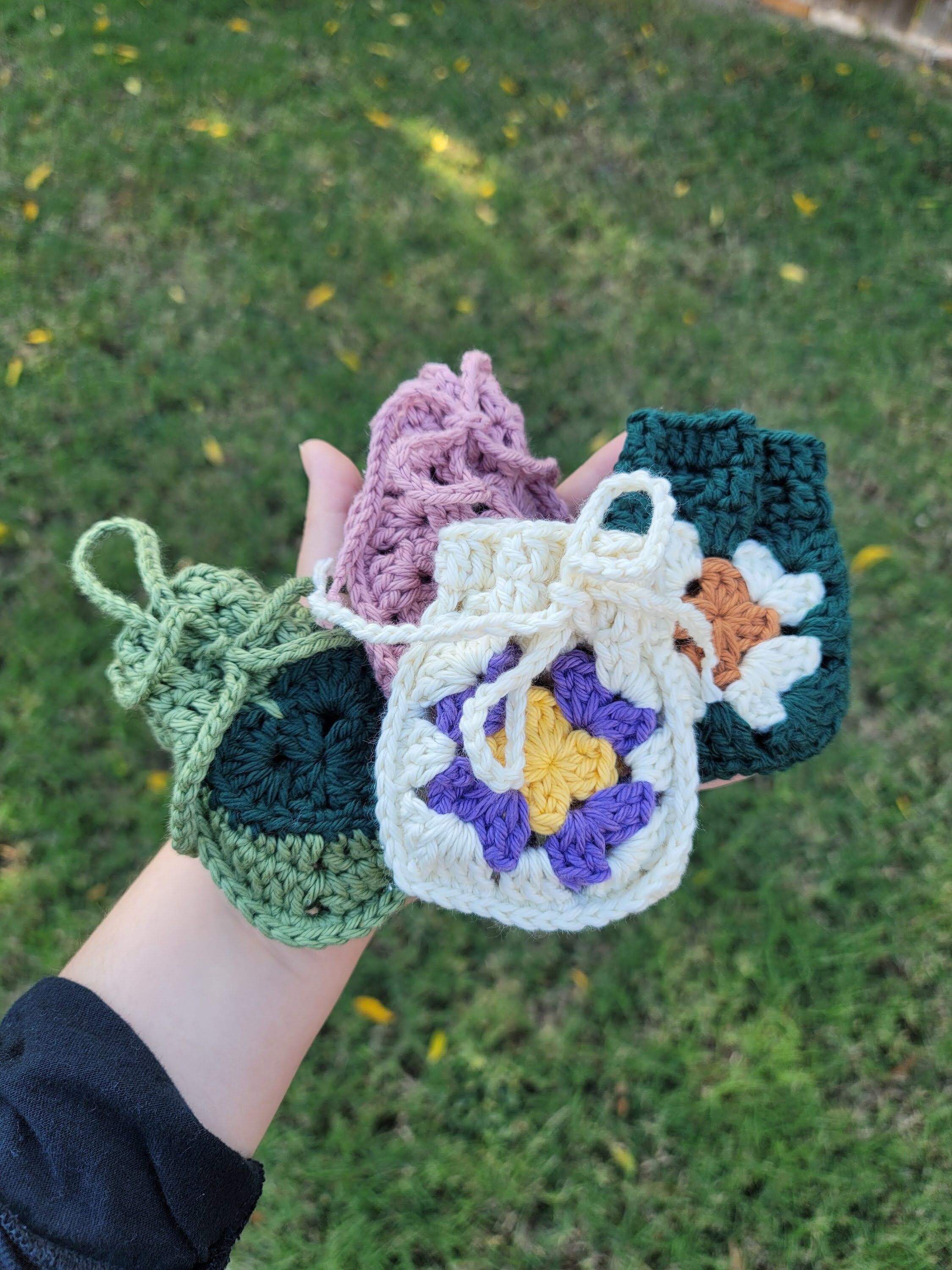 Hand Crocheted Journal Tote Bag/ Journaling Storage Bag / Journal Bag /  Crocheted Bag 