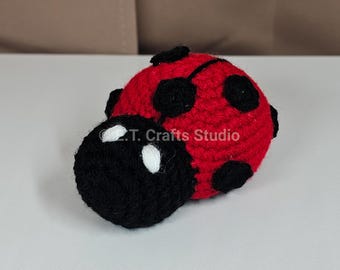 Amigurumi Red Ladybug Plush Crochet Stuffed Toy Plush | READY TO SHIP
