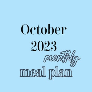 October 2023 Monthly Meal Plan! || An ENTIRE Month Planned FOR YOU!