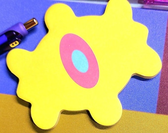 ORIGINAL || Yellow Eye-Shaped Memo Pad