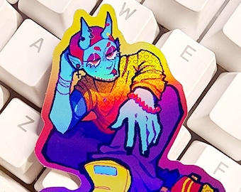 POSING - 3" Holographic Vinyl Stickers