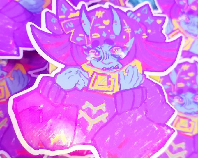 ULTRAVIOLET ORACLE || 'DEMONIZED' 3" Holographic Vinyl Stickers