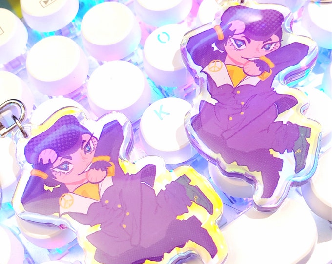 JOJO  || Josuke 2.5in Rainbow Acrylic Charm