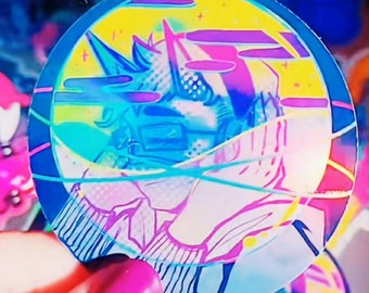 In Your Own World - 3" Circle Holographic Vinyl Stickers