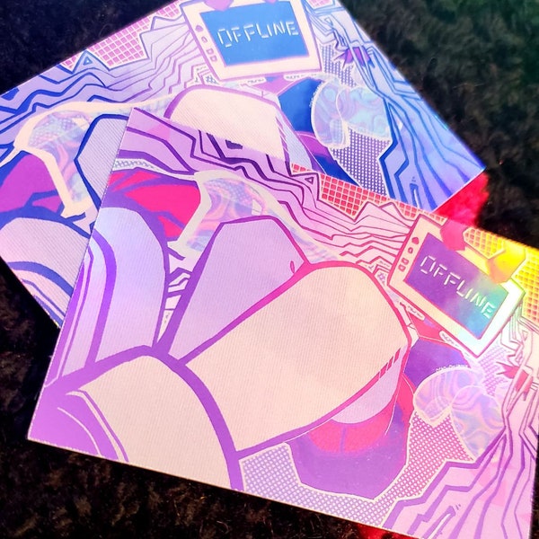 OFFLINE - 3" Holographic Vinyl Stickers