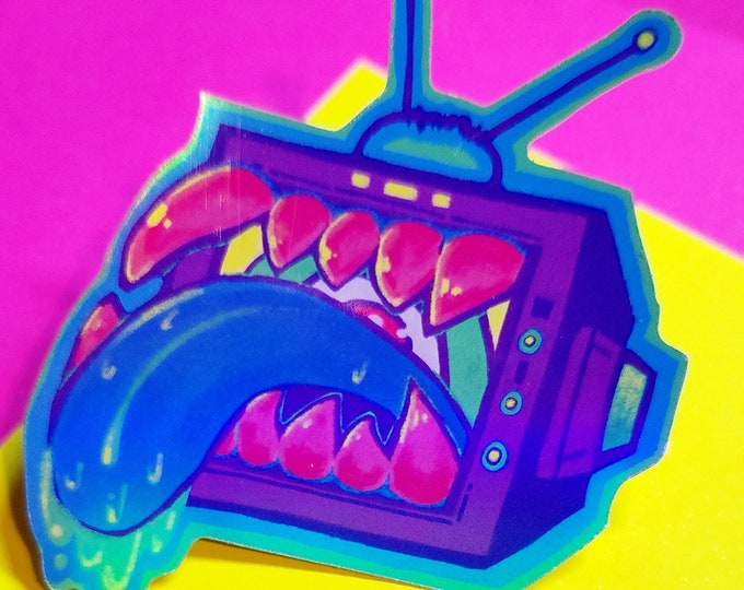 TV MIMIC - Holographic Vinyl Stickers