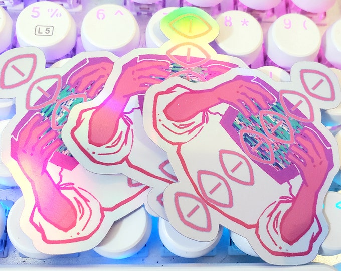 FREAKING OUT - Holographic Vinyl Stickers