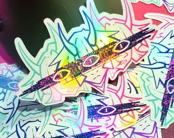 NEON DEMON || CERBERUS 3.5" Holographic Vinyl Stickers