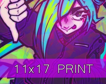 VOCALOID || Hatsune Miku 'LAM ROCK' Style 11x17 Print